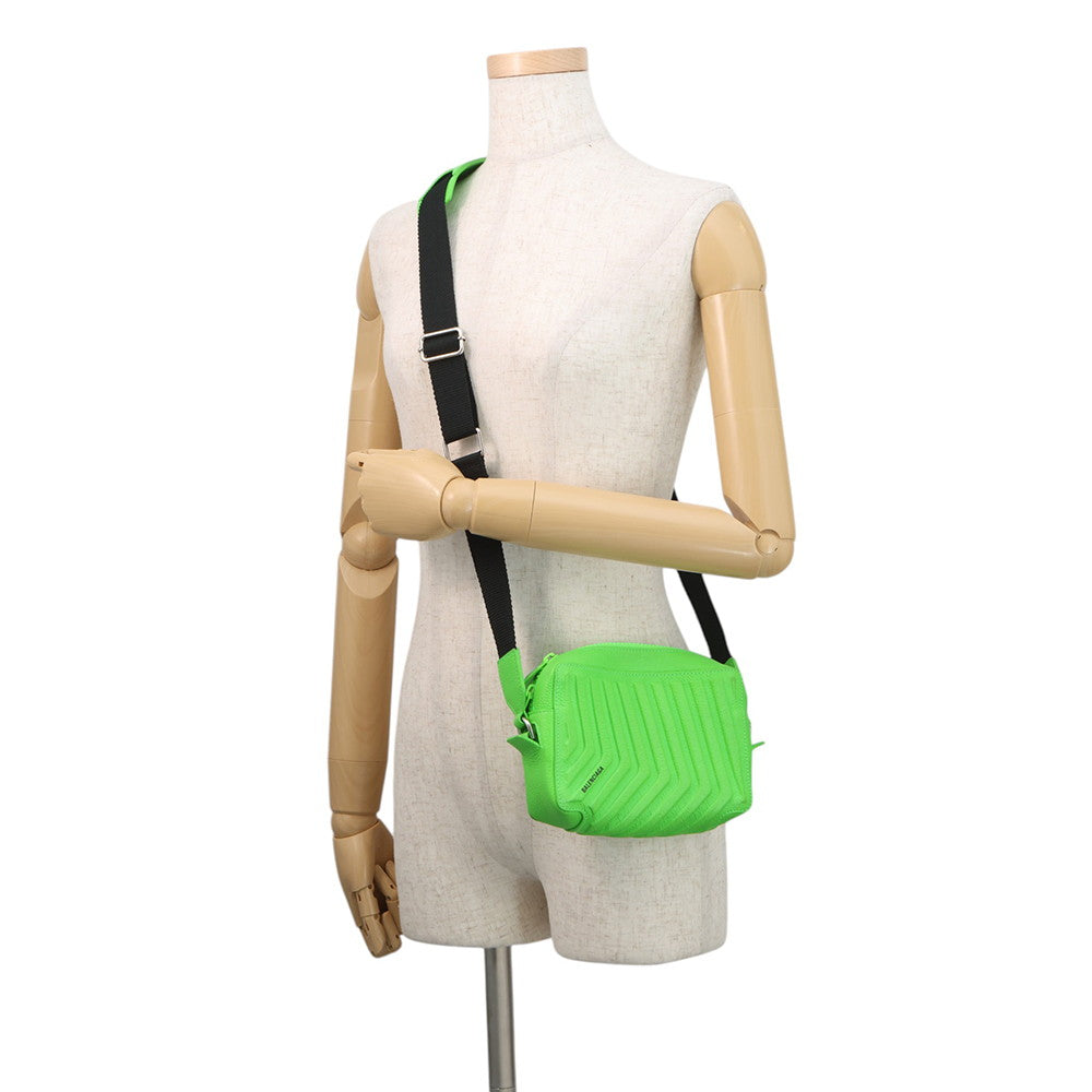 BALENCIAGA car camera bag Light Green693542 Leather
