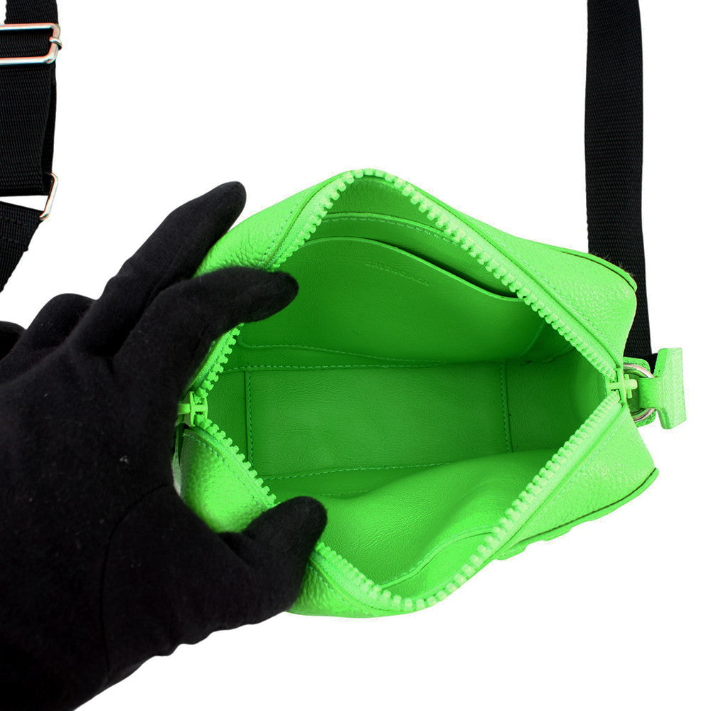 BALENCIAGA car camera bag Light Green693542 Leather