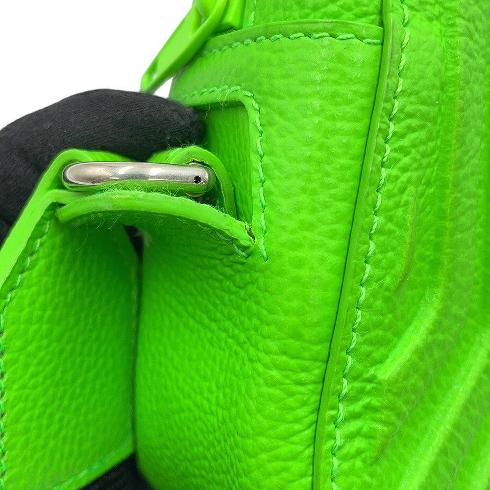BALENCIAGA car camera bag Light Green693542 Leather