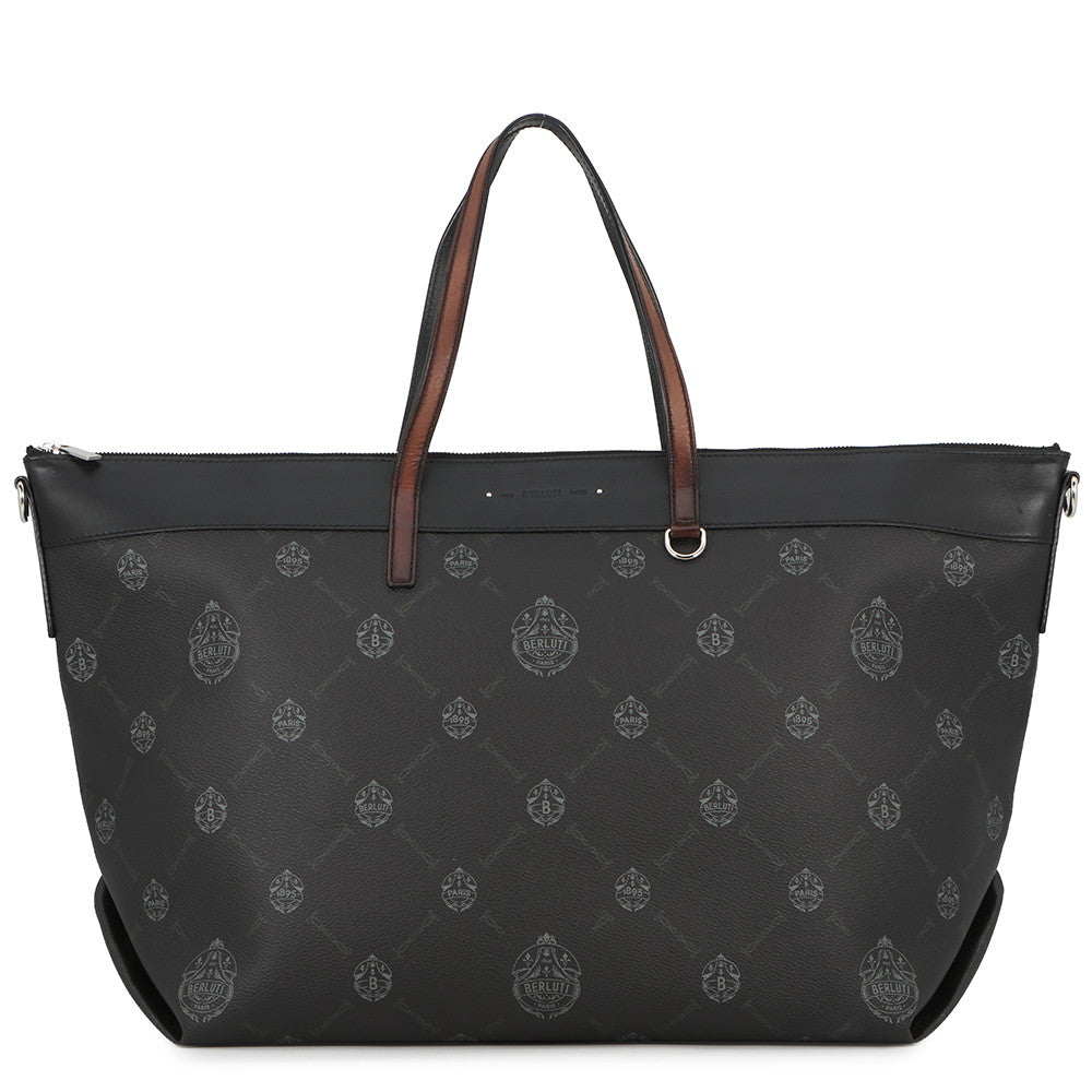 Berluti City Break Tote Black/Brown PVC Leather