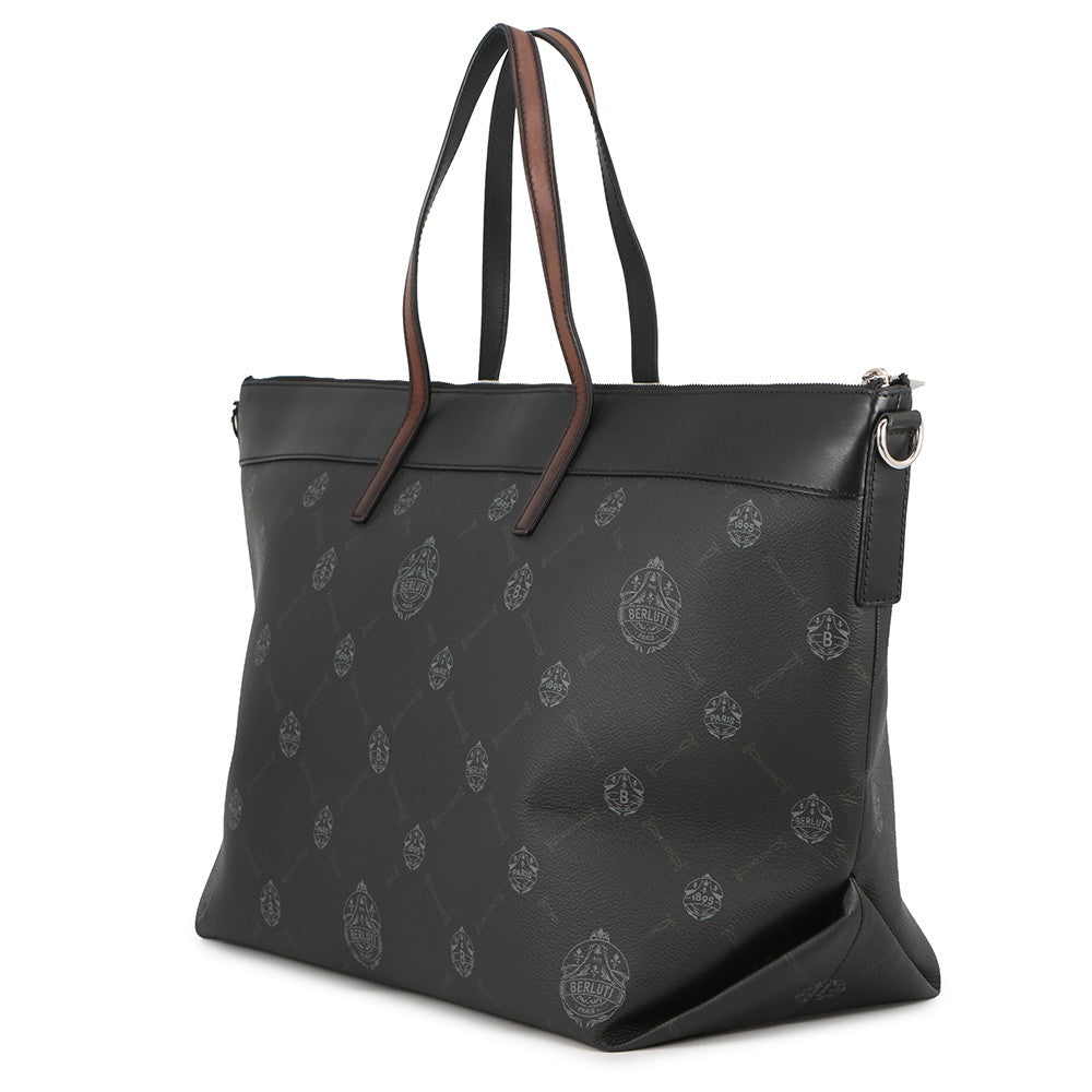 Berluti City Break Tote Black/Brown PVC Leather