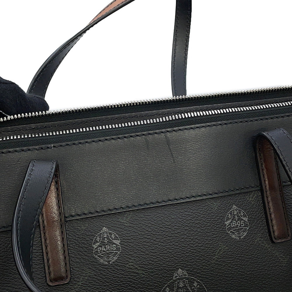 Berluti City Break Tote Black/Brown PVC Leather