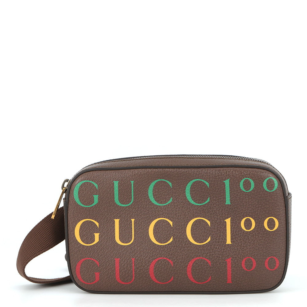 GUCCI Crossbody Bag 100th Anniversary Brown/Multicolor602695 Leather