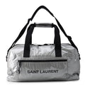 SAINT LAURENT PARIS Nook's Duffle 2-way Travel Bag Silver/Black581374 Nylon Canvas