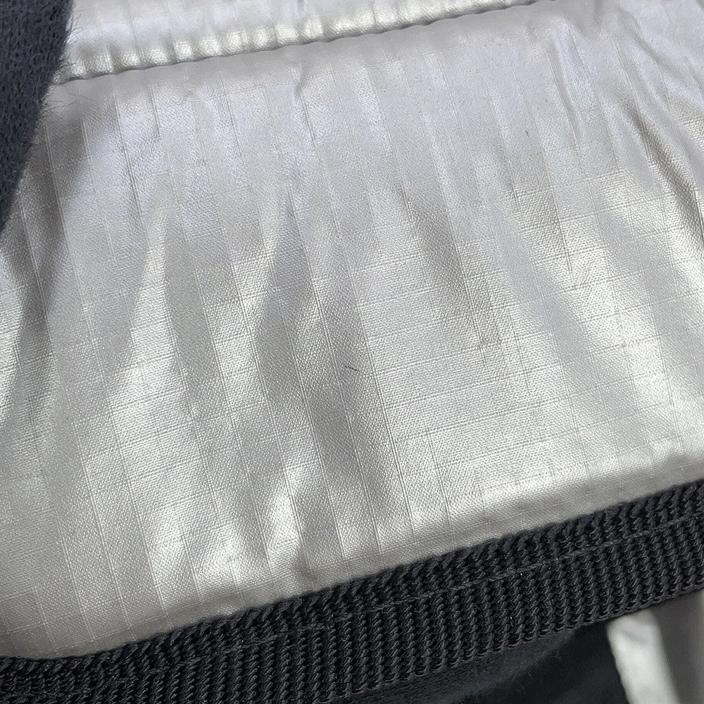 SAINT LAURENT PARIS Nook's Duffle 2-way Travel Bag Silver/Black581374 Nylon Canvas