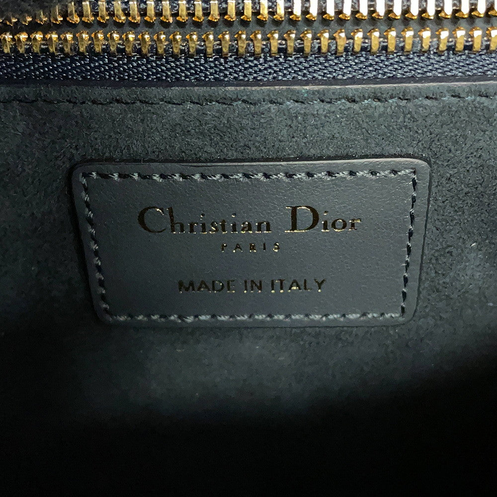 Dior 30Montaigne Shoulder Bag Navy Velvet Leather