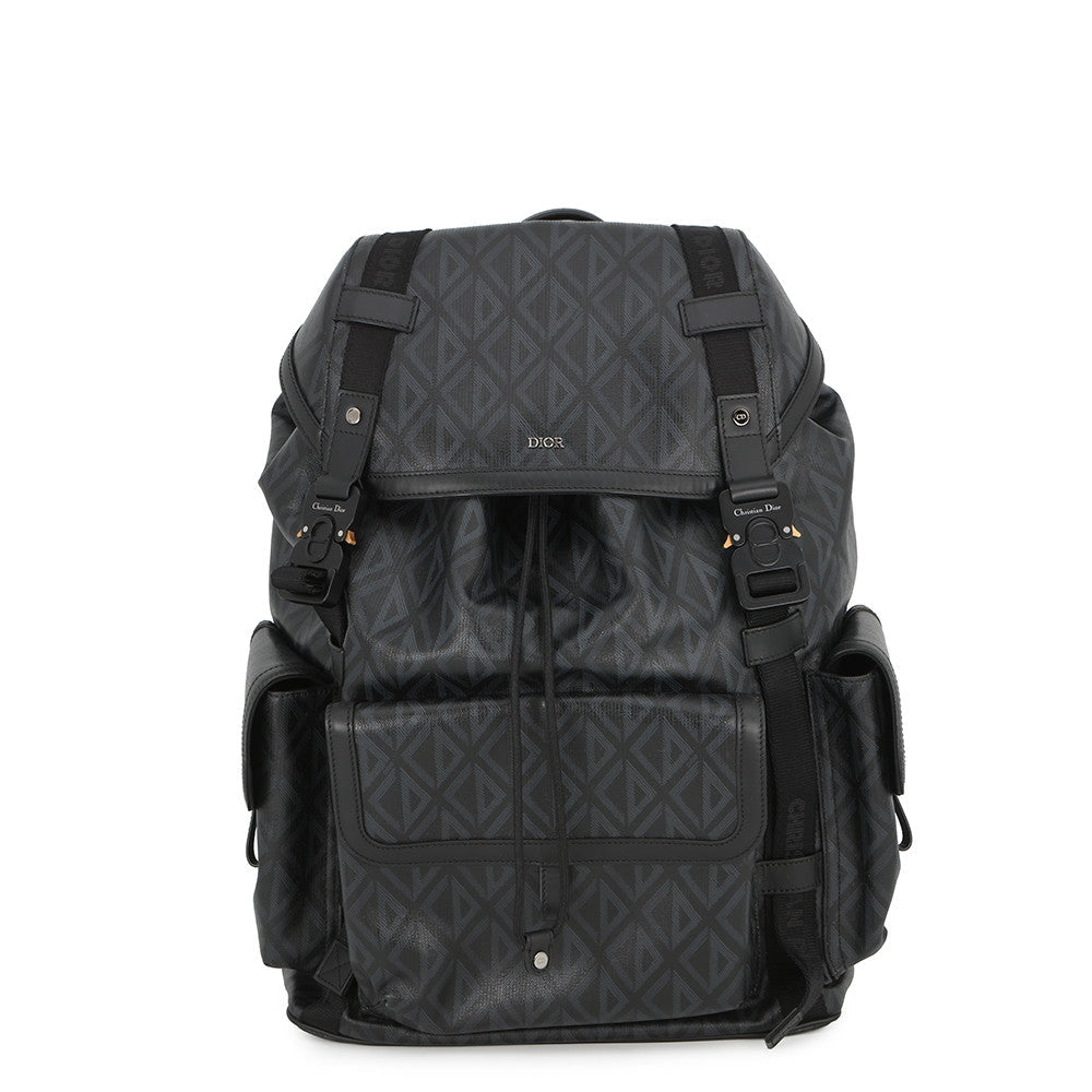 Dior CD Diamond Hit the Road Backpack Black1ESBA163CDP_H43E PVC Leather