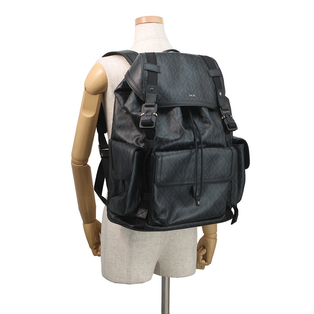 Dior CD Diamond Hit the Road Backpack Black1ESBA163CDP_H43E PVC Leather