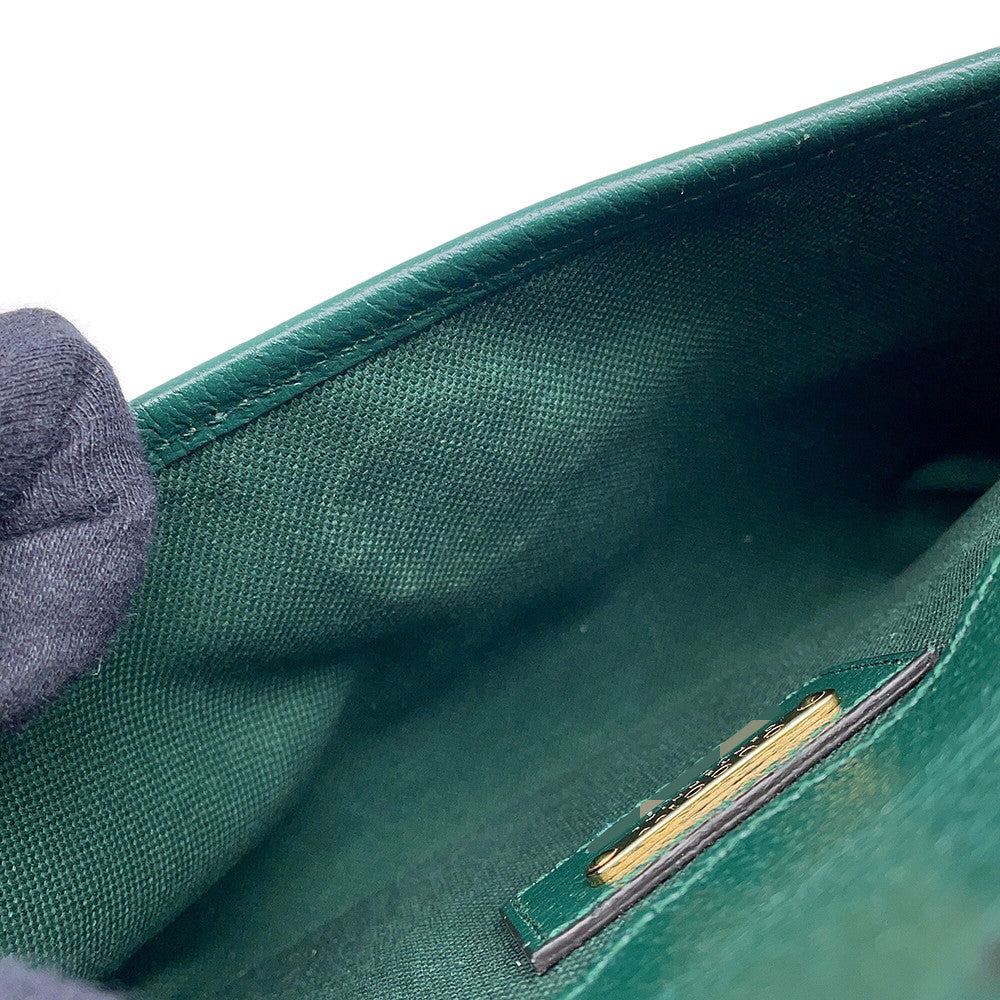 GUCCI Crossbody Bag 100th Anniversary Beige/Green493930 Canvas Leather
