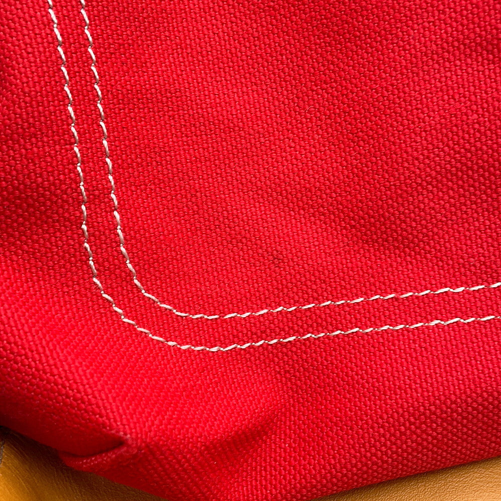 LOEWE iNature Backpack Blue/Red/Brown Canvas