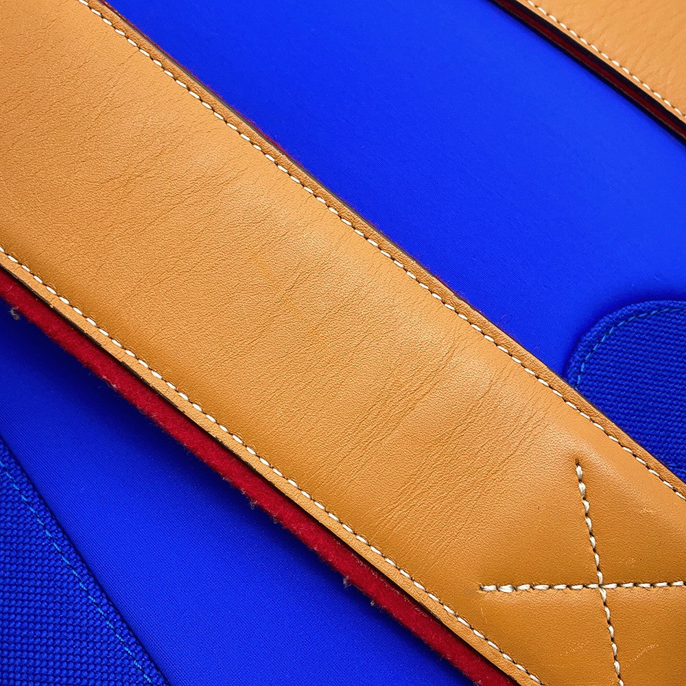 LOEWE iNature Backpack Blue/Red/Brown Canvas