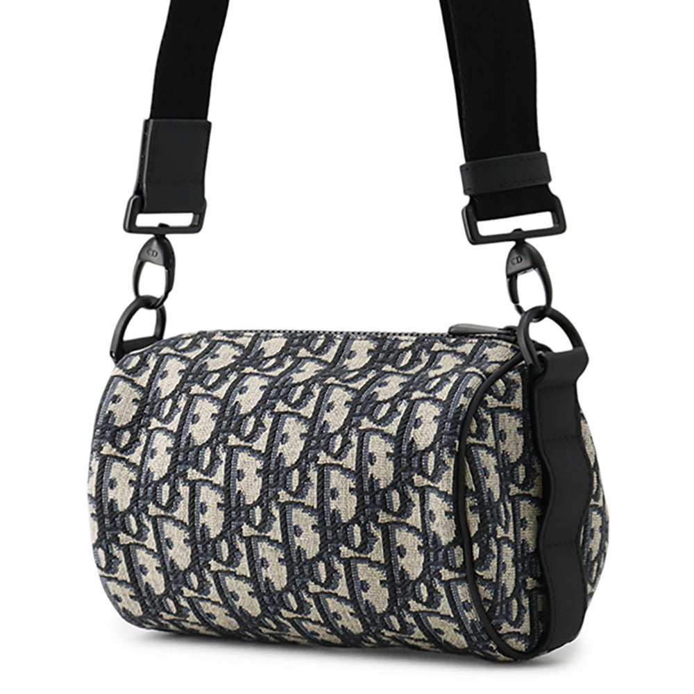 Dior Oblique Kids Rabbit Roller Shoulder Bag Black/Beige/PinkM9916SNHO_M884 Canvas Size Mini