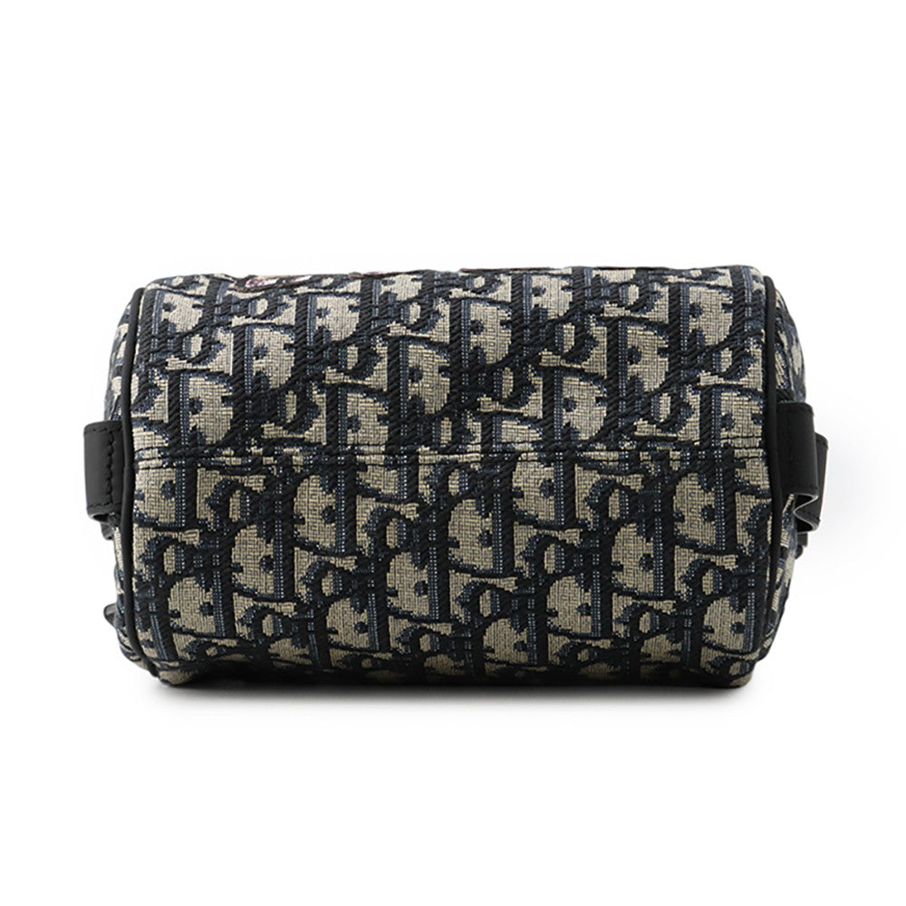 Dior Oblique Kids Rabbit Roller Shoulder Bag Black/Beige/PinkM9916SNHO_M884 Canvas Size Mini