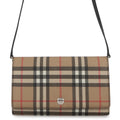 BURBERRY Hannah Vintage Check Shoulder Wallet Beige80151351 PVC/Leather