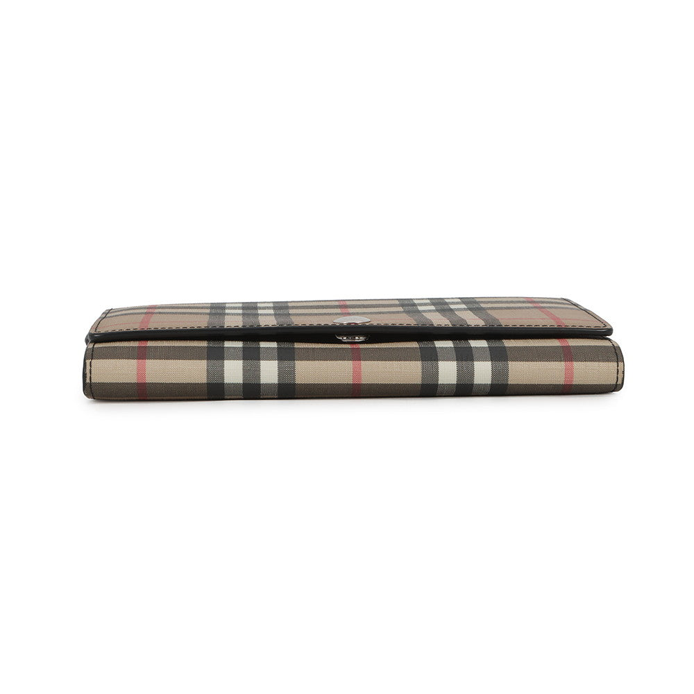 BURBERRY Hannah Vintage Check Shoulder Wallet Beige80151351 PVC/Leather