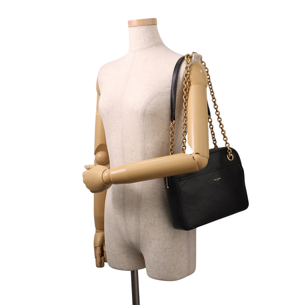 SAINT LAURENT PARIS Le Maillon Chain Shoulder Bag Black6693081EL071000 Leather