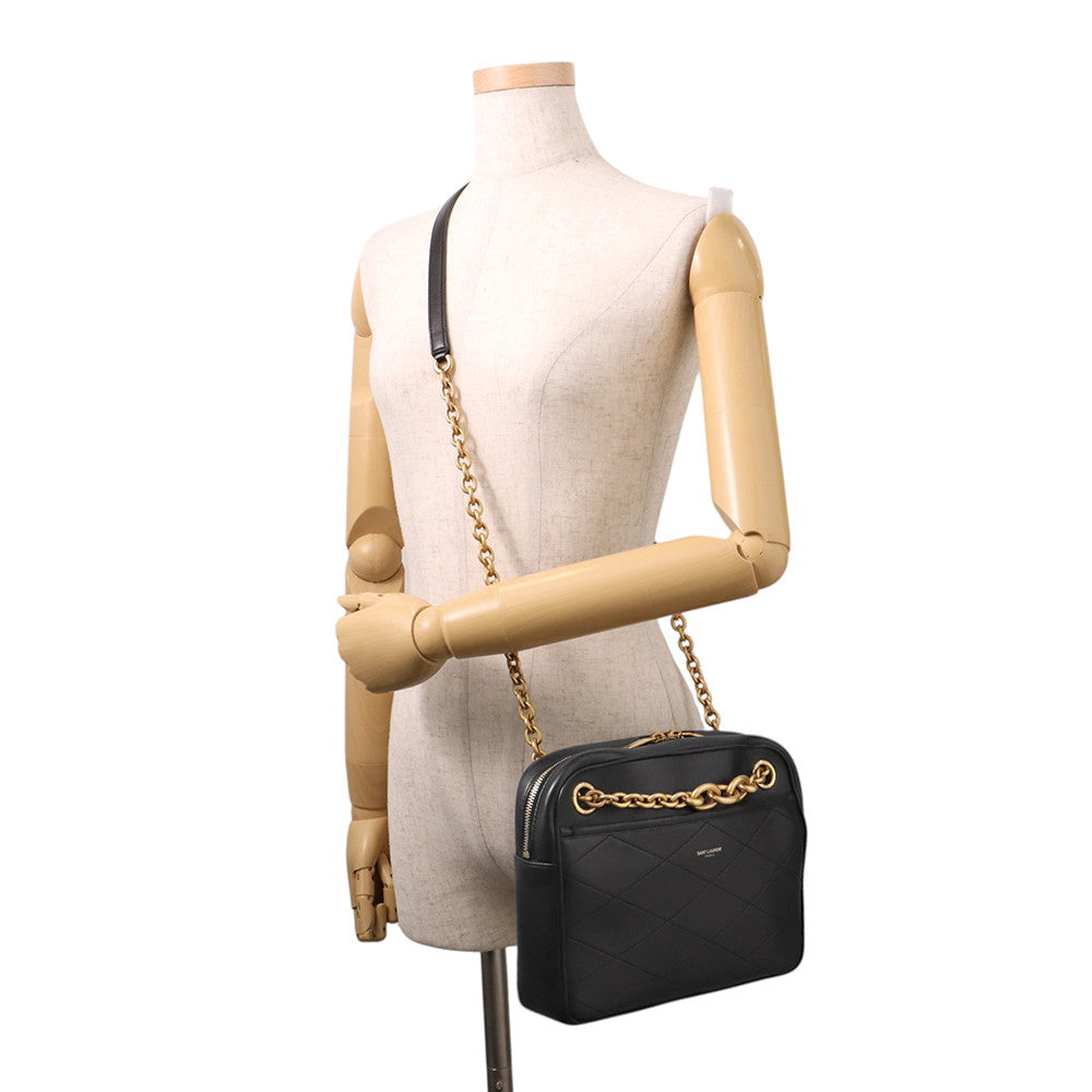 SAINT LAURENT PARIS Le Maillon Chain Shoulder Bag Black6693081EL071000 Leather