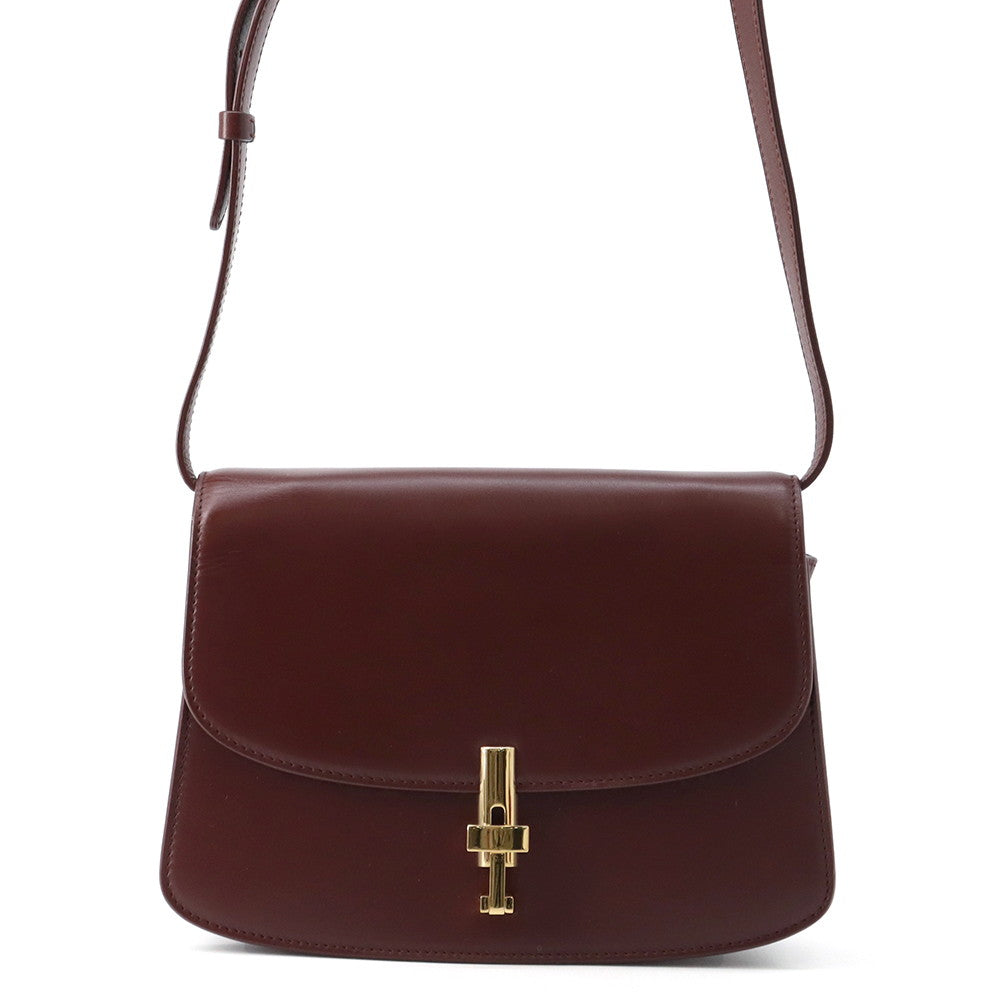 The Row Sofia 8.75 Shoulder Bag Burgundy Leather