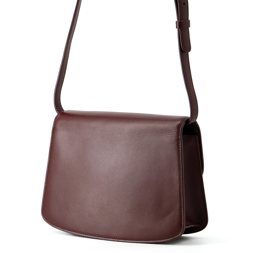 The Row Sofia 8.75 Shoulder Bag Burgundy Leather