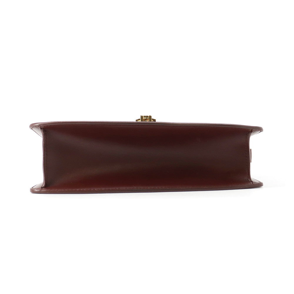 The Row Sofia 8.75 Shoulder Bag Burgundy Leather