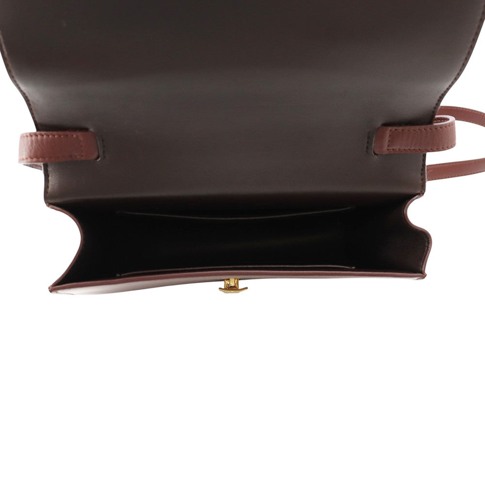 The Row Sofia 8.75 Shoulder Bag Burgundy Leather