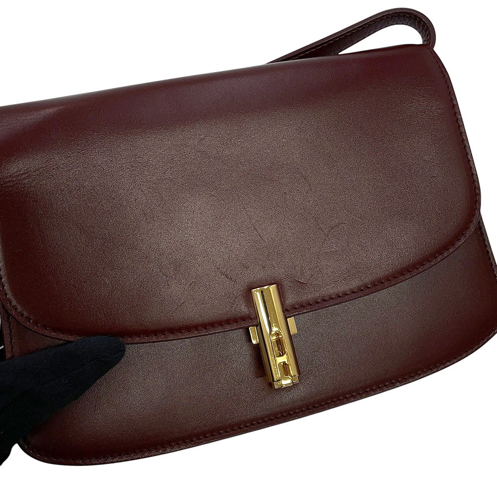 The Row Sofia 8.75 Shoulder Bag Burgundy Leather