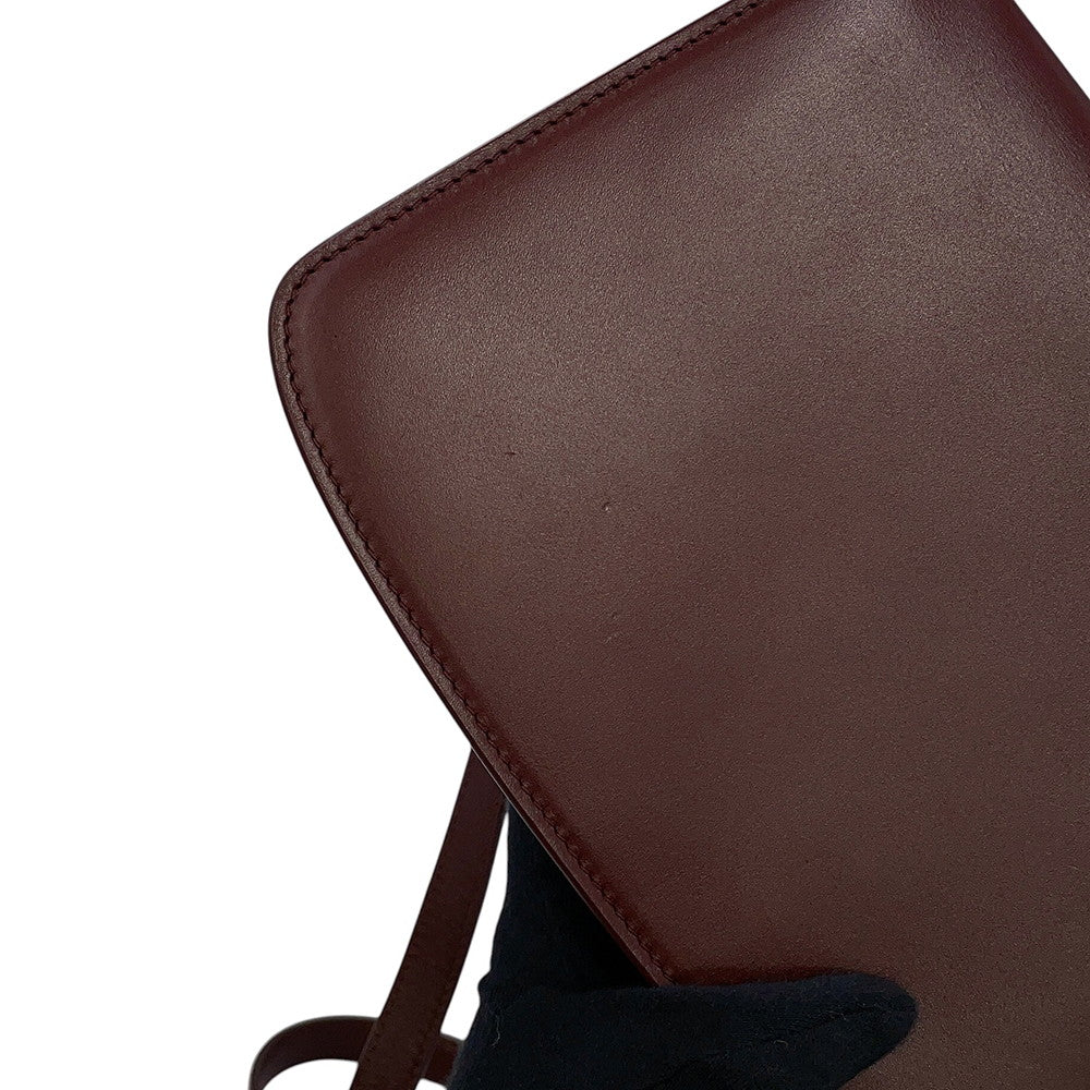 The Row Sofia 8.75 Shoulder Bag Burgundy Leather