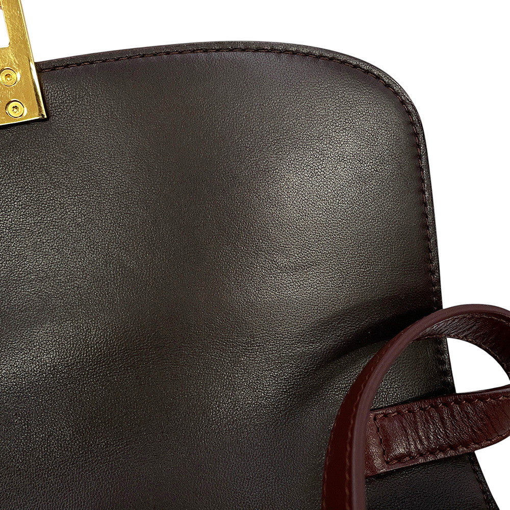 The Row Sofia 8.75 Shoulder Bag Burgundy Leather