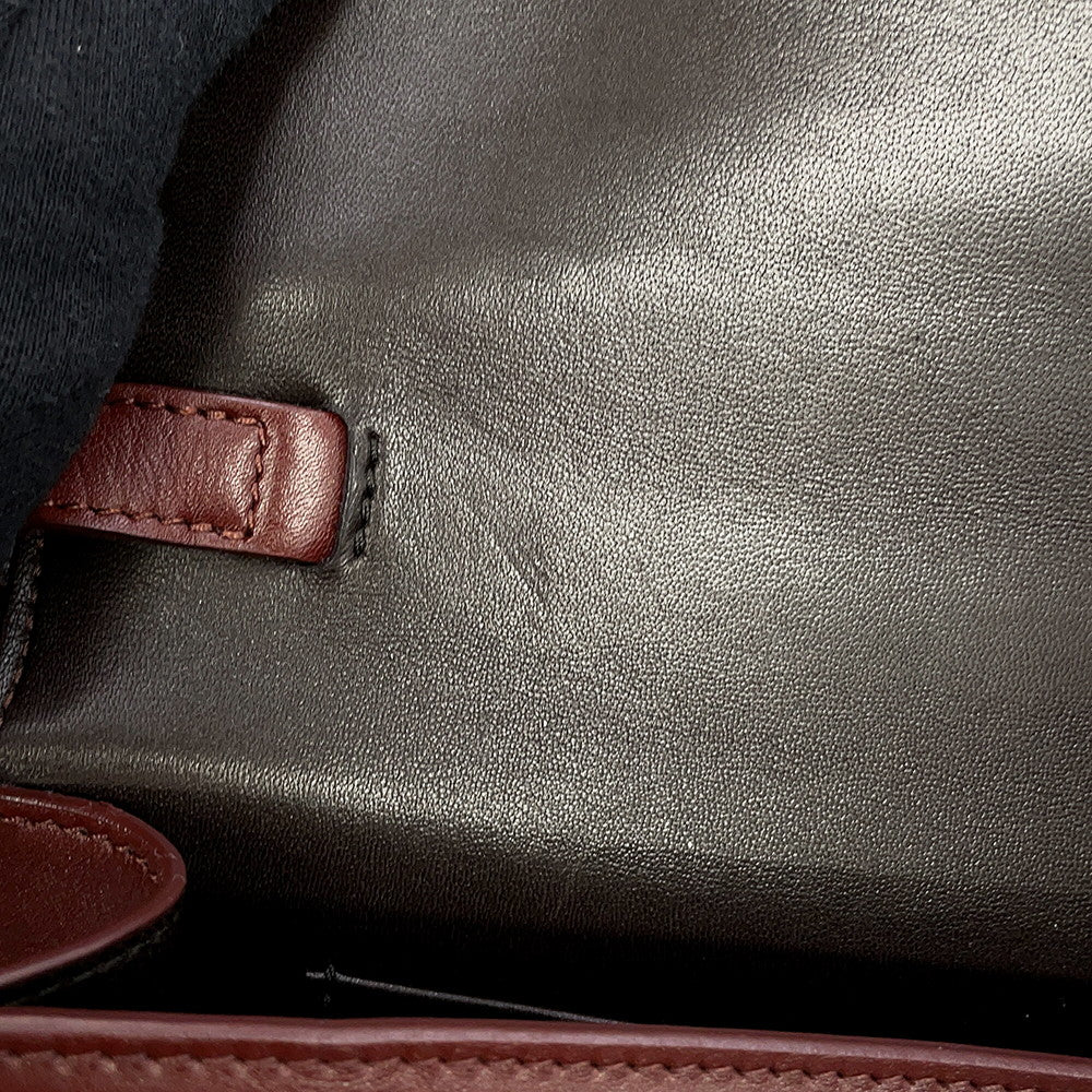 The Row Sofia 8.75 Shoulder Bag Burgundy Leather