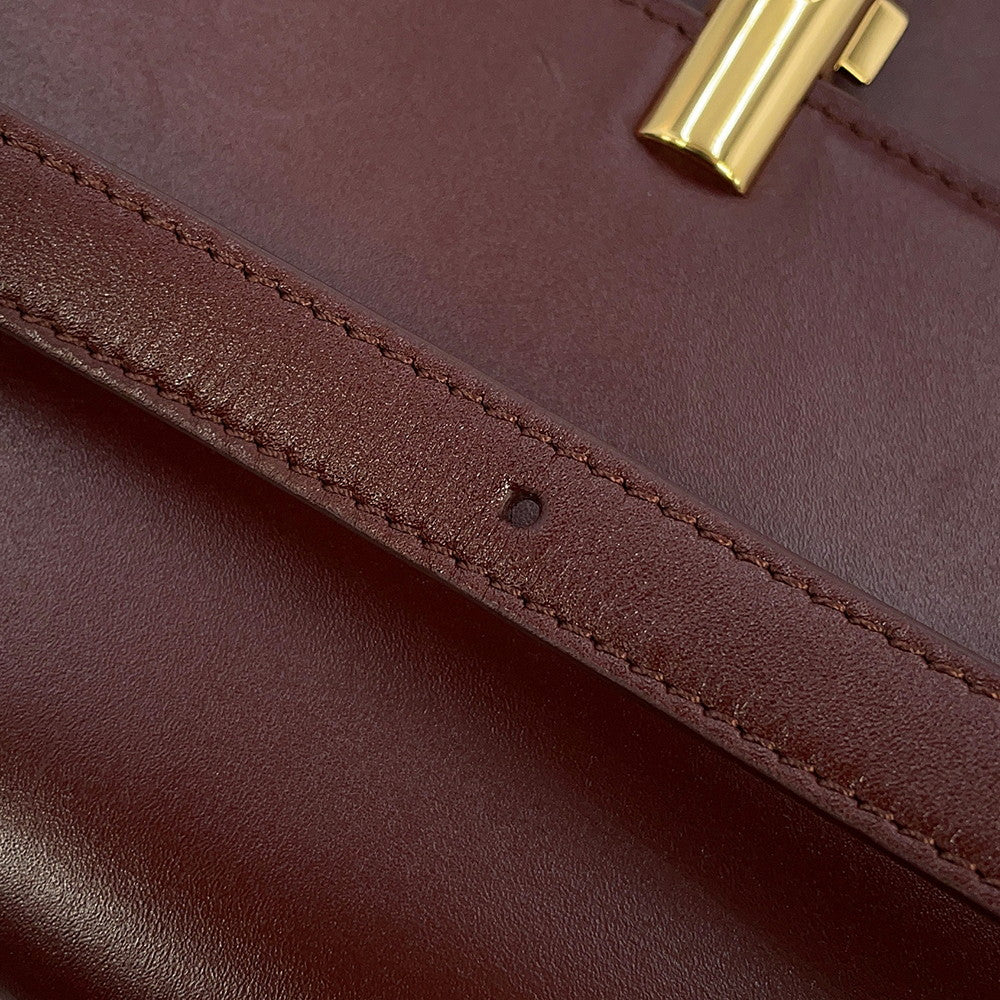 The Row Sofia 8.75 Shoulder Bag Burgundy Leather