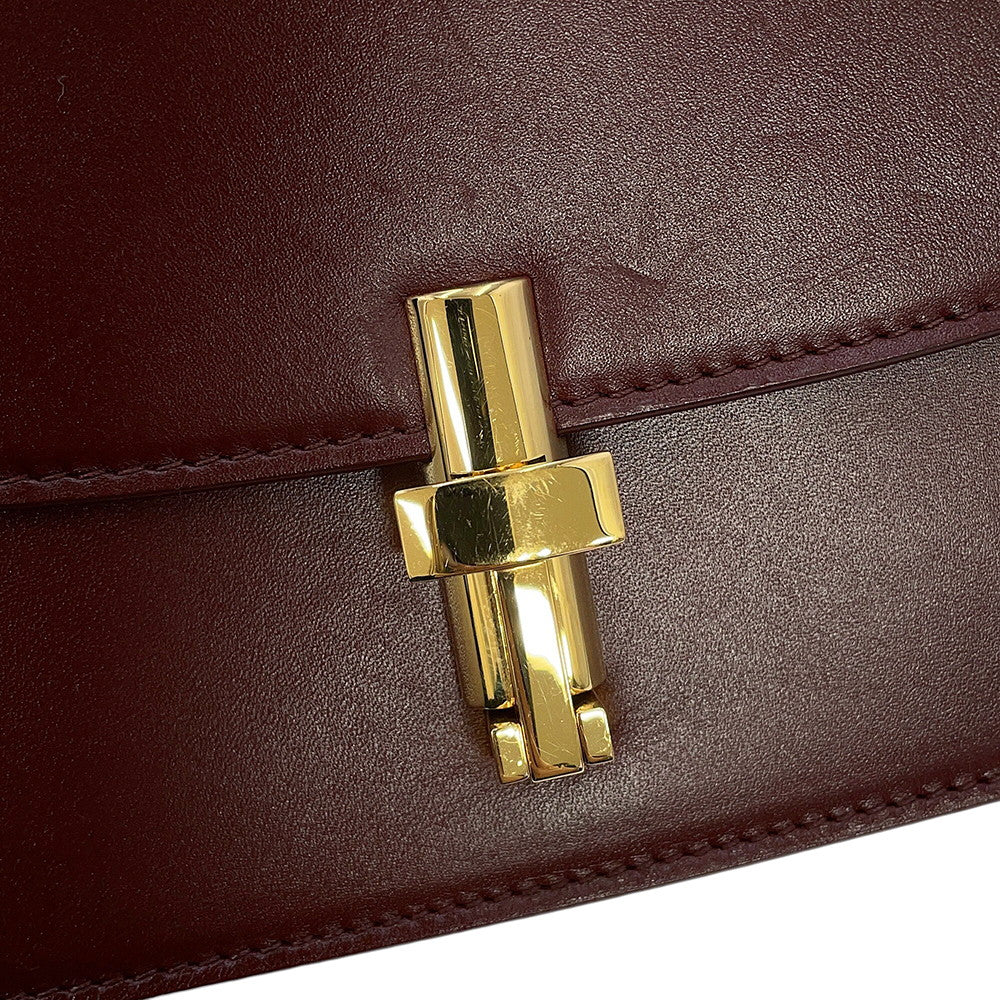 The Row Sofia 8.75 Shoulder Bag Burgundy Leather