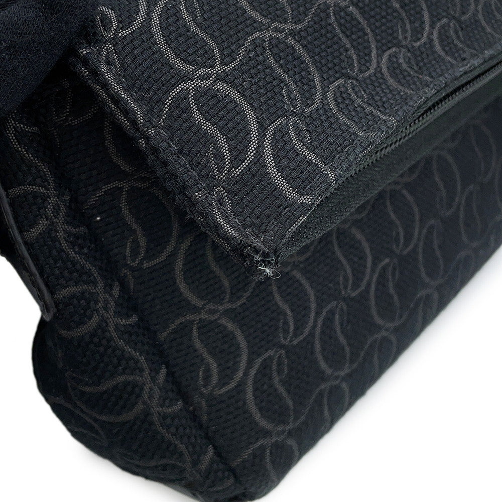 Christian Louboutin Zip N Flap Shoulder Bag Black1245217B260 Canvas Leather