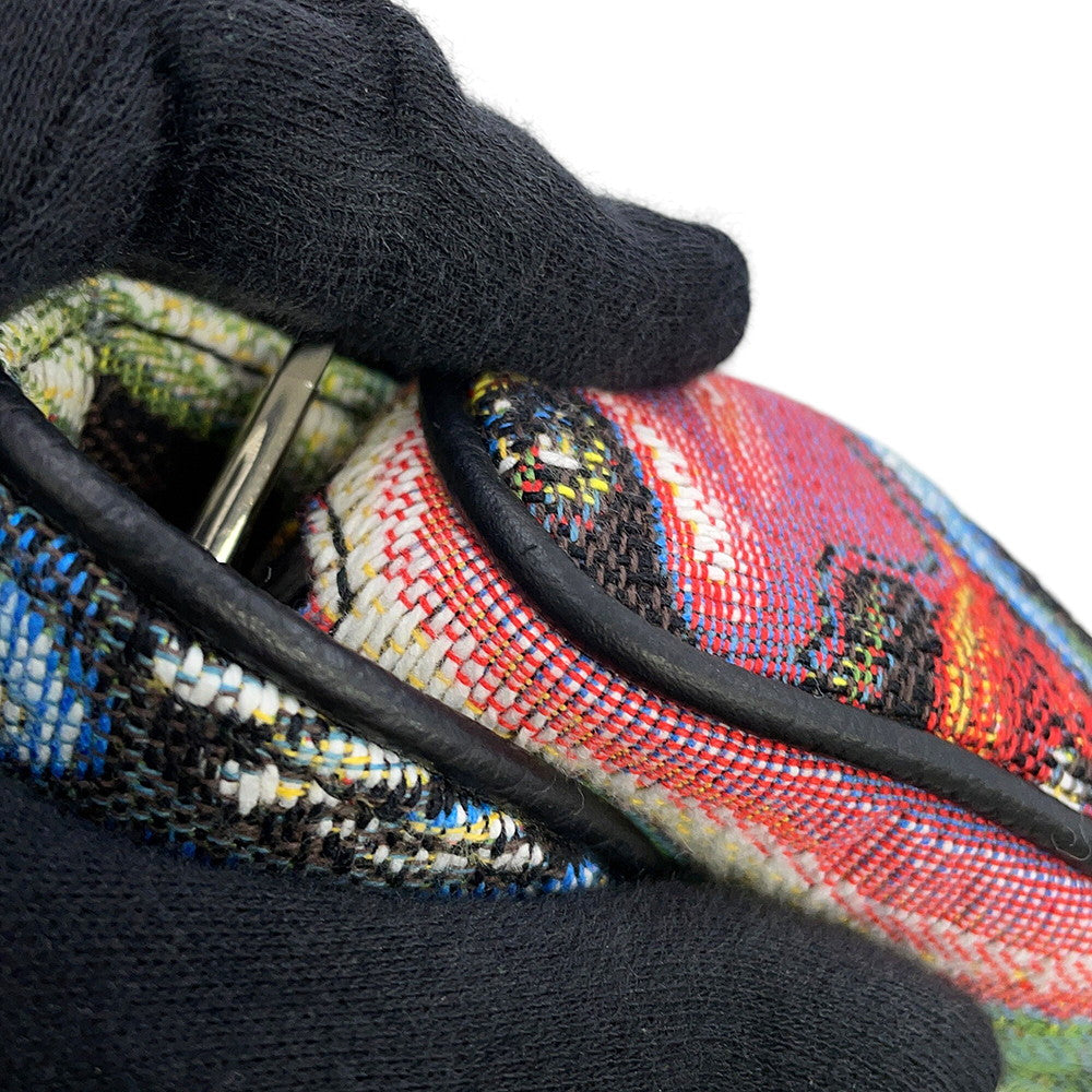 Dior Christian Dior × Kenny Scharf Saddlebag Multicolor Canvas Leather