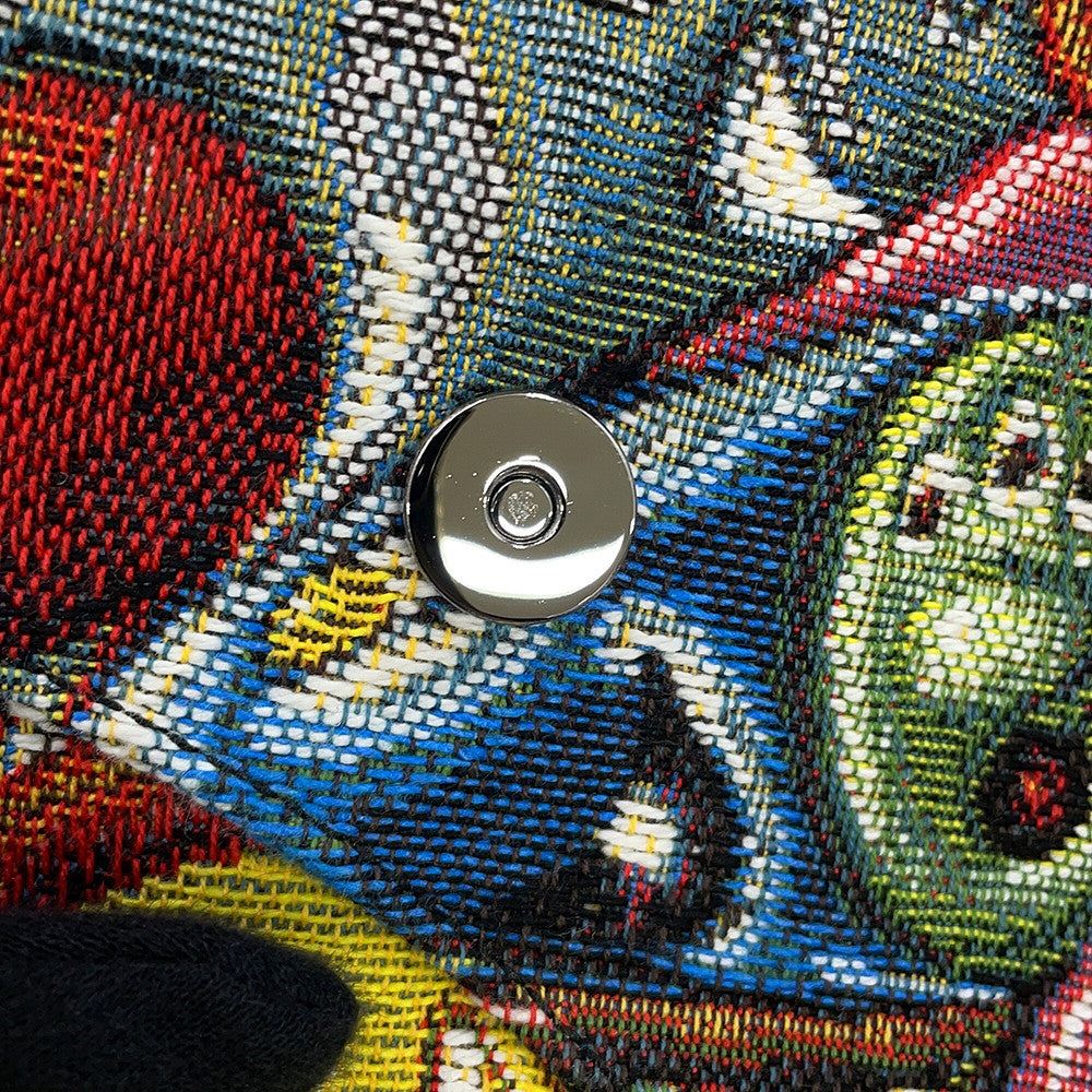 Dior Christian Dior × Kenny Scharf Saddlebag Multicolor Canvas Leather