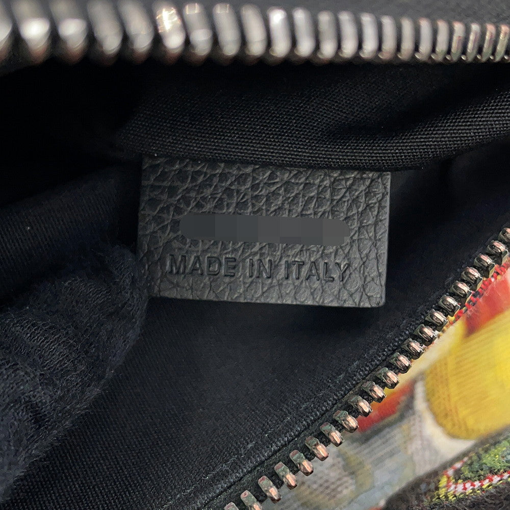 Dior Christian Dior × Kenny Scharf Saddlebag Multicolor Canvas Leather