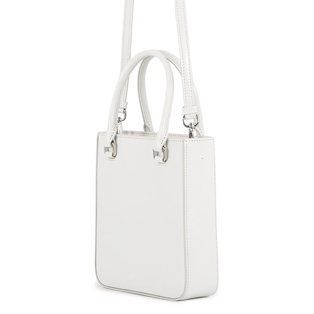 PRADA Spazzolato 2WAY Bag White1BA331 Leather Size Small