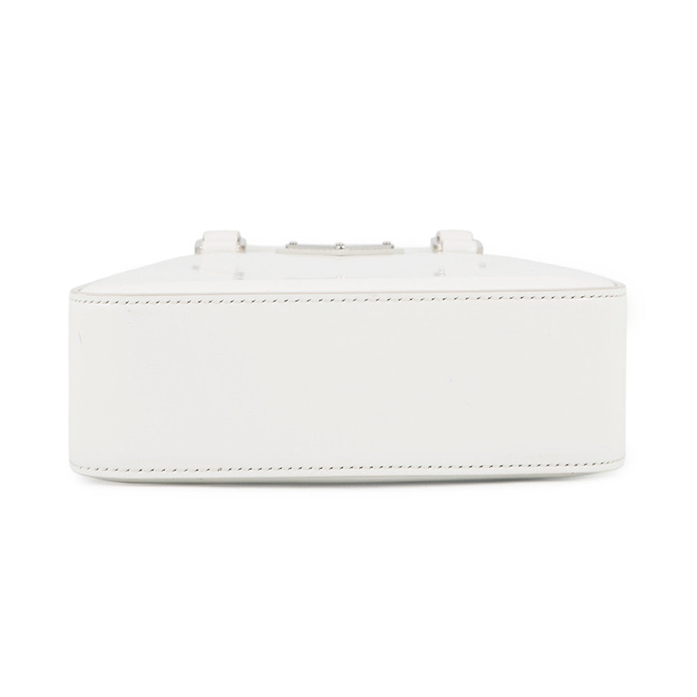 PRADA Spazzolato 2WAY Bag White1BA331 Leather Size Small