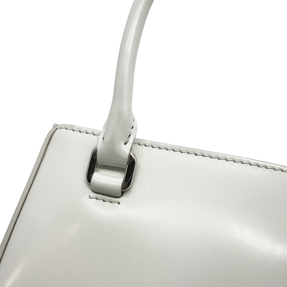 PRADA Spazzolato 2WAY Bag White1BA331 Leather Size Small