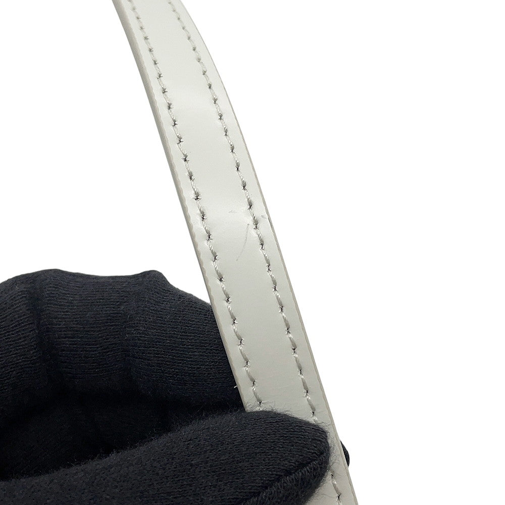 PRADA Spazzolato 2WAY Bag White1BA331 Leather Size Small