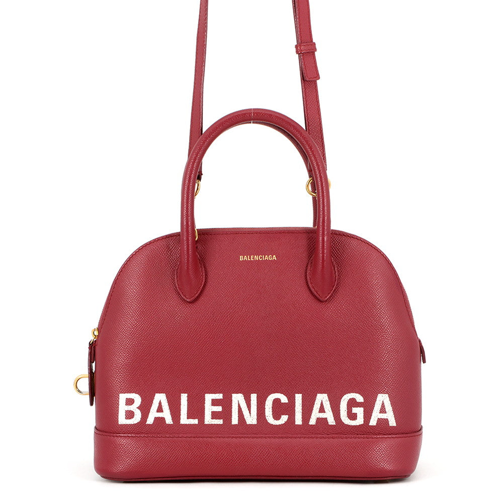 BALENCIAGA Ville top handle Red518873 Leather Size S