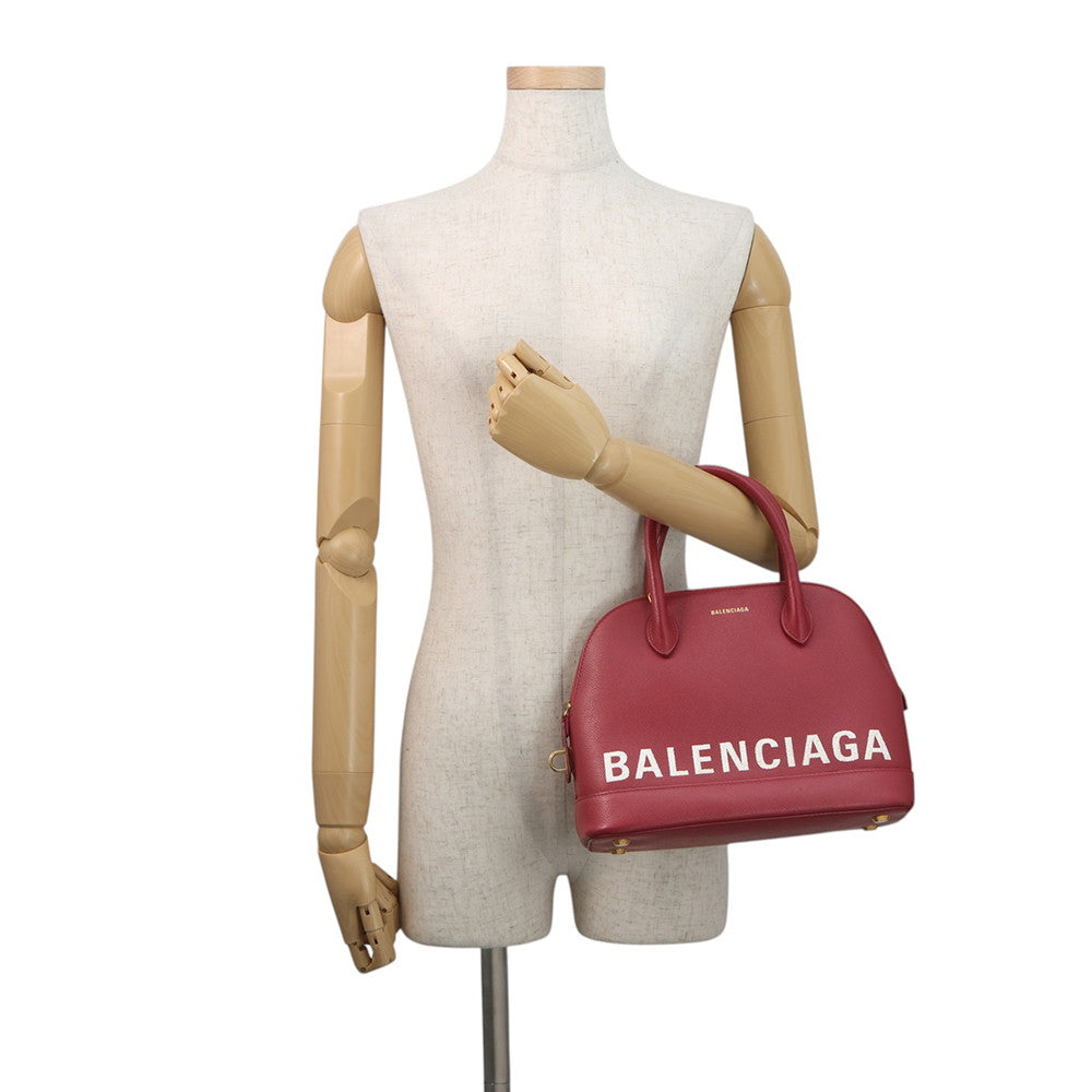 BALENCIAGA Ville top handle Red518873 Leather Size S