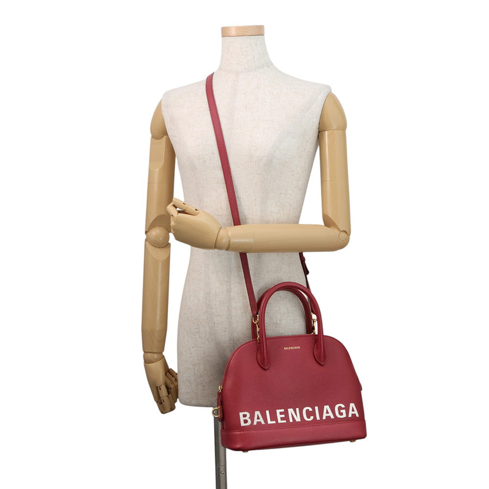 BALENCIAGA Ville top handle Red518873 Leather Size S