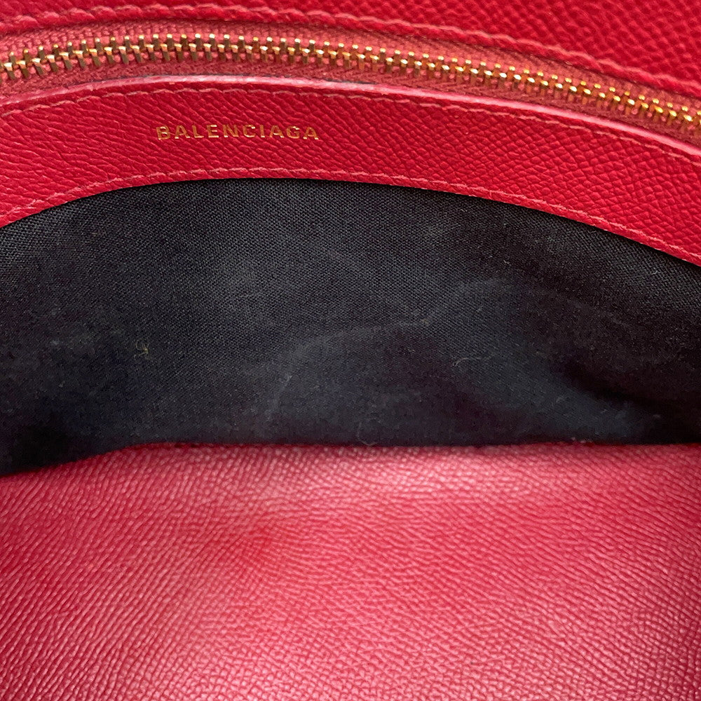 BALENCIAGA Ville top handle Red518873 Leather Size S