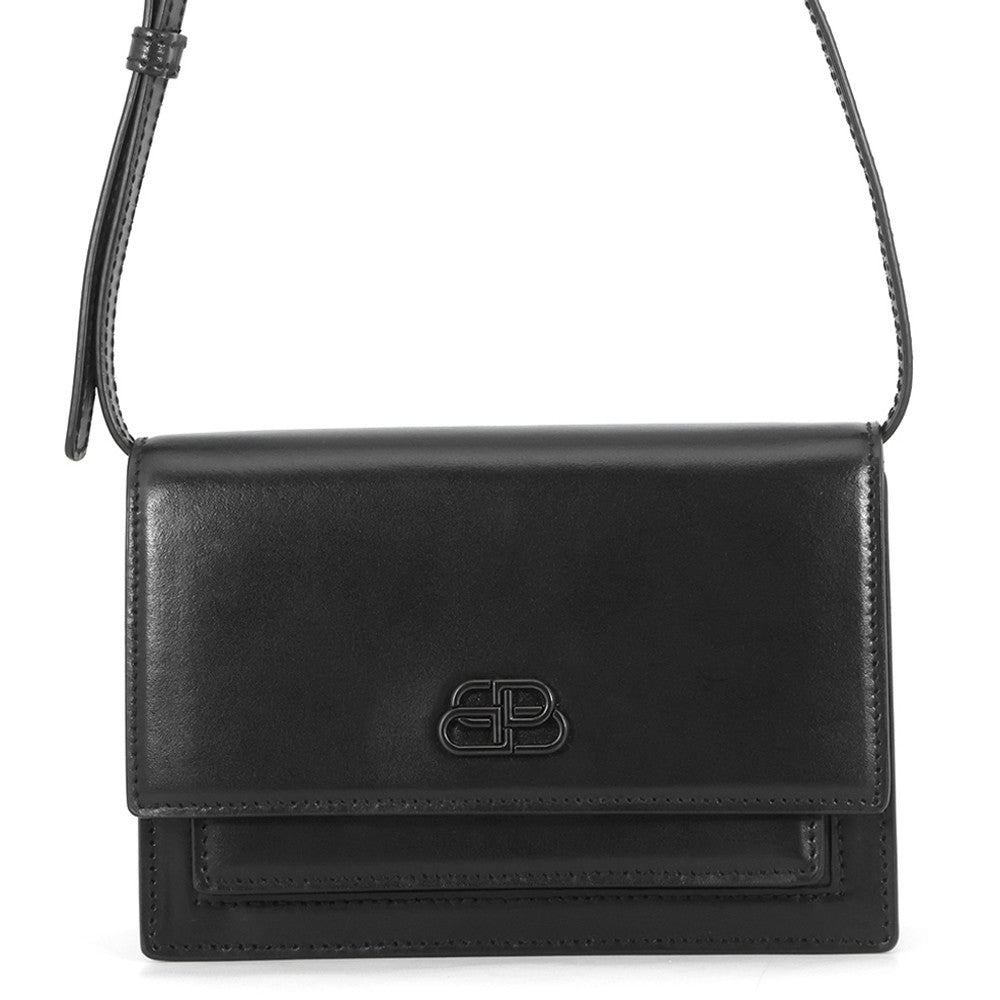 BALENCIAGA Sharp 2WAY Shoulder Bag Black594938 Leather Size XS