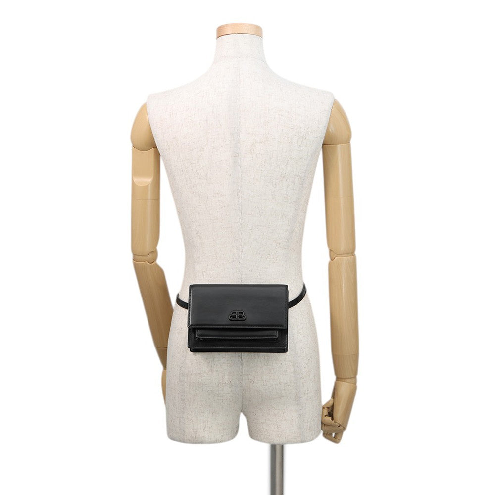 BALENCIAGA Sharp 2WAY Shoulder Bag Black594938 Leather Size XS