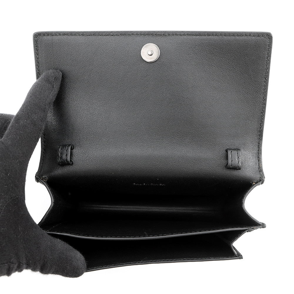 BALENCIAGA Sharp 2WAY Shoulder Bag Black594938 Leather Size XS