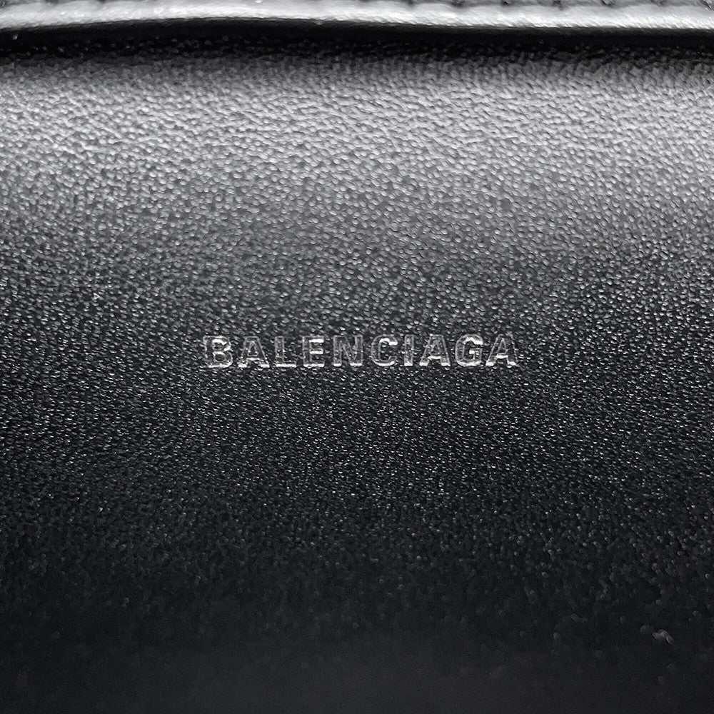 BALENCIAGA Sharp 2WAY Shoulder Bag Black594938 Leather Size XS