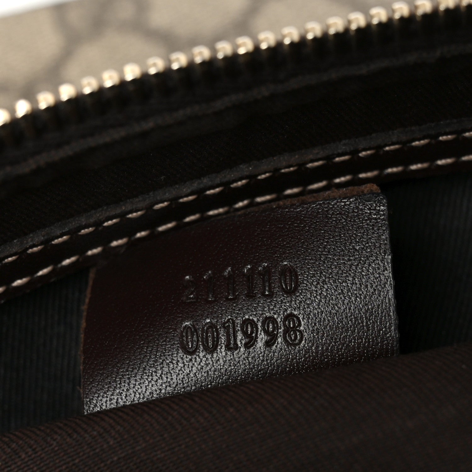 GG Supreme Monogram Belt Bag Dark Brown