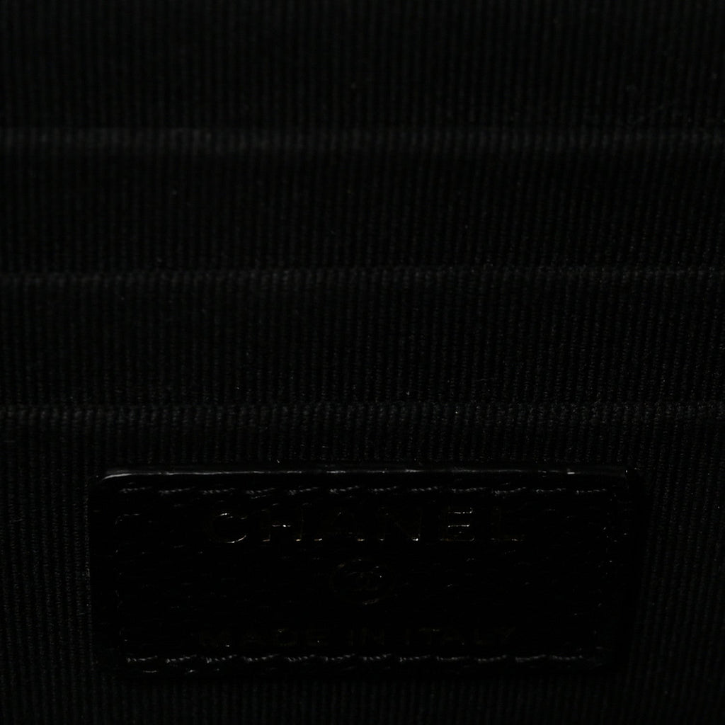 Caviar Quilted Small Tiny CC Vanity Case With Chain Black