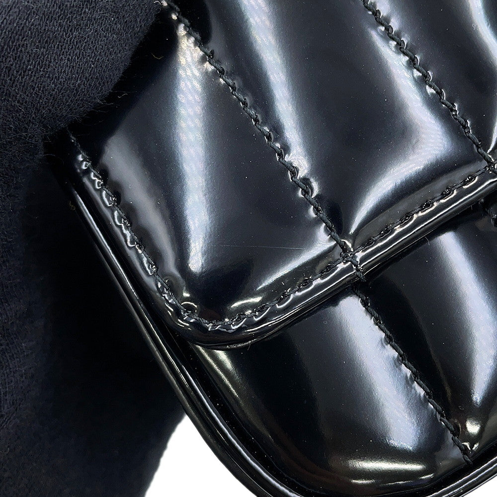 SAINT LAURENT PARIS Vicky Chain Shoulder Bag Black538439AACIE1000 Patent Leather Size Small